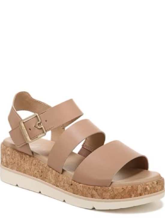 Dr. Scholl's Shoes - Dr. Scholl's Brown Triple-Strap Slingback Sandals